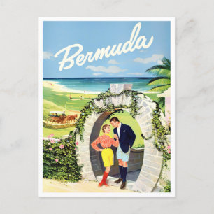 Carte postale voyage vintage Bermudes