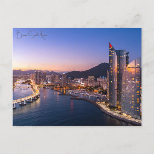 Carte Postale Voyage vintage Busan Corée du Sud Rétro vacances