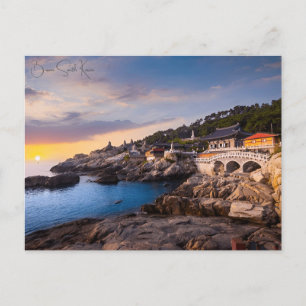 Carte Postale Voyage vintage Busan Corée du Sud Rétro vacances