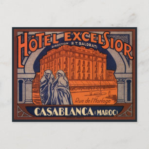 Carte Postale Voyage Vintage, Casablanca au Maroc, Afrique