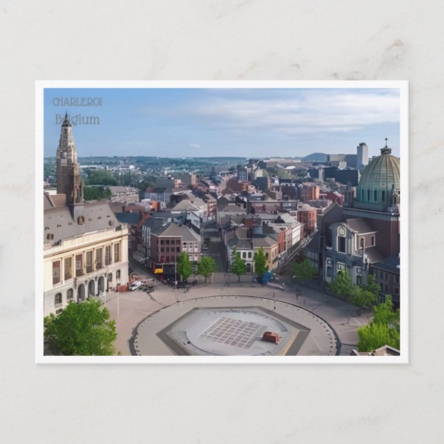 Carte Postale voyage vintage charleroi belgique Belgique RETRO (Devant)