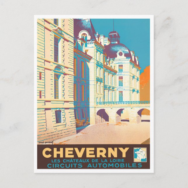 Carte Postale Voyage vintage Cheverny France (Devant)