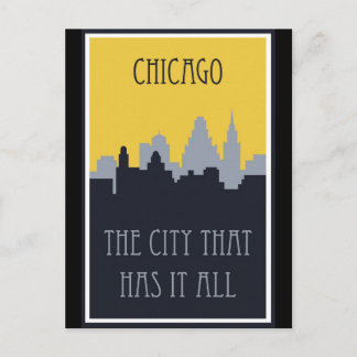 Carte postale voyage Vintage - Chicago