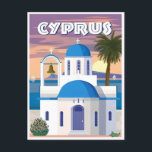 Carte Postale voyage vintage CHYPRE KYRENIA Chypre<br><div class="desc">vintage,  rétro,  voyage,  moderne,  aquarelle,  CHYPRE,  KYRENIA,  Chypre,  tourisme, </div>