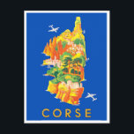 Carte Postale Voyage vintage Corse France<br><div class="desc">Carte postale Voyage vintage Corse</div>
