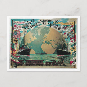 Carte Postale Voyage vintage dans le monde