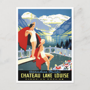 Carte postale voyage vintage de Lake Louise Canada