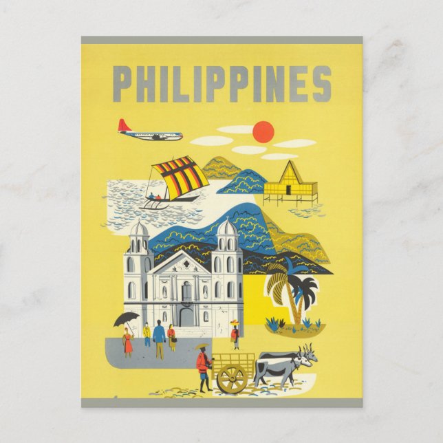Carte Postale Voyage vintage de Phillipines (Devant)
