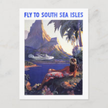 Voyage vintage des îles de la mer du Sud
