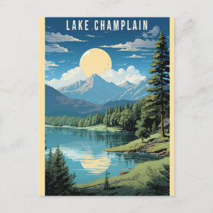 Carte Postale Voyage vintage du lac Champlain