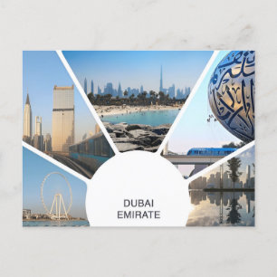 Carte Postale voyage vintage Dubaï Émirats arabes unis ville