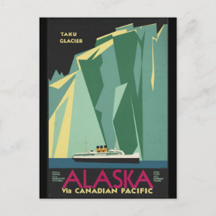 Carte Postale Voyage vintage en Alaska