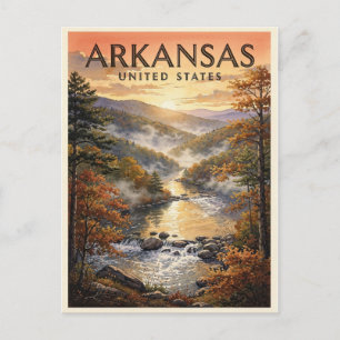 Carte Postale Voyage vintage en Arkansas aux États-Unis