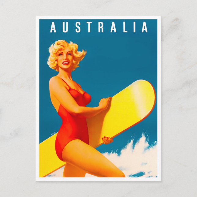 Carte Postale Voyage vintage en Australie (Devant)