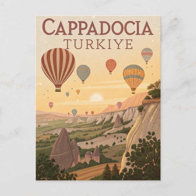 Carte Postale Voyage Vintage en Cappadoce (Devant)