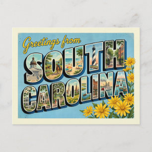 Carte Postale Voyage Vintage en Caroline du Sud