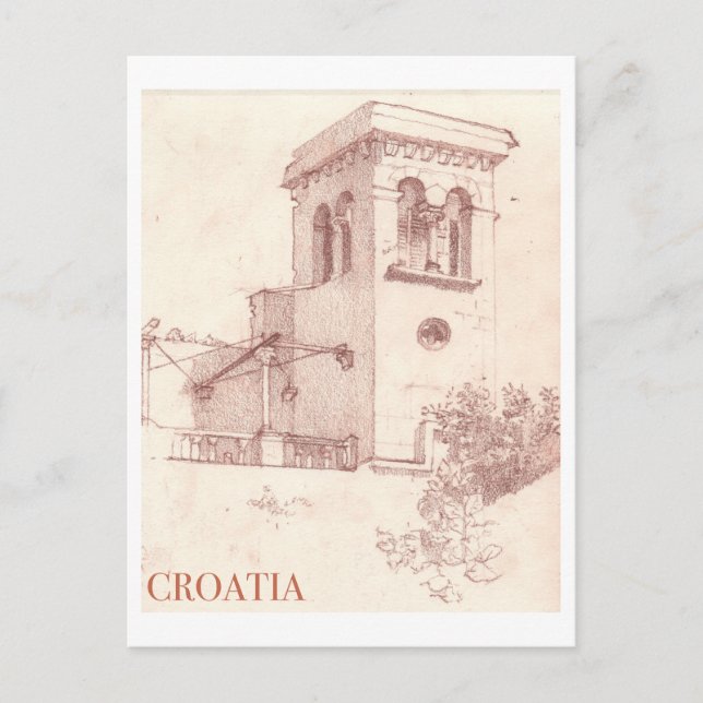 Carte Postale Voyage vintage en Croatie (Devant)
