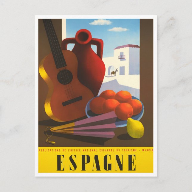 Carte Postale Voyage vintage en Espagne (Devant)