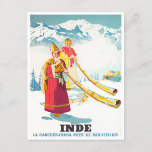 Carte Postale Voyage vintage en Inde