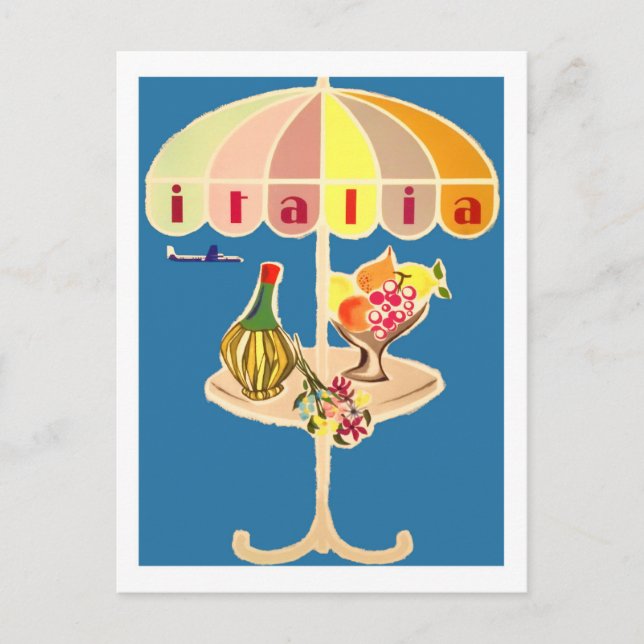 Carte Postale Voyage vintage en Italie (Devant)