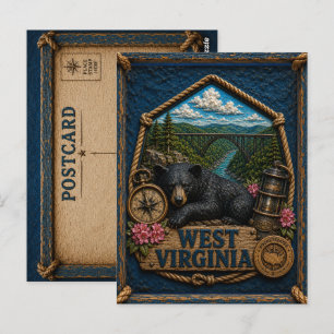 Carte Postale Voyage Vintage en Virginie-Occidentale