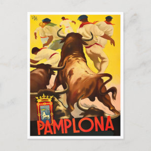 Carte Postale Voyage vintage Feria de Pamplona 1954
