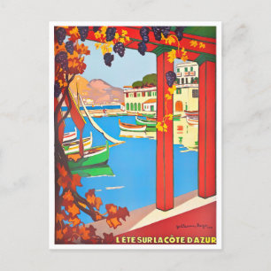 Carte Postale Voyage vintage France Riviera