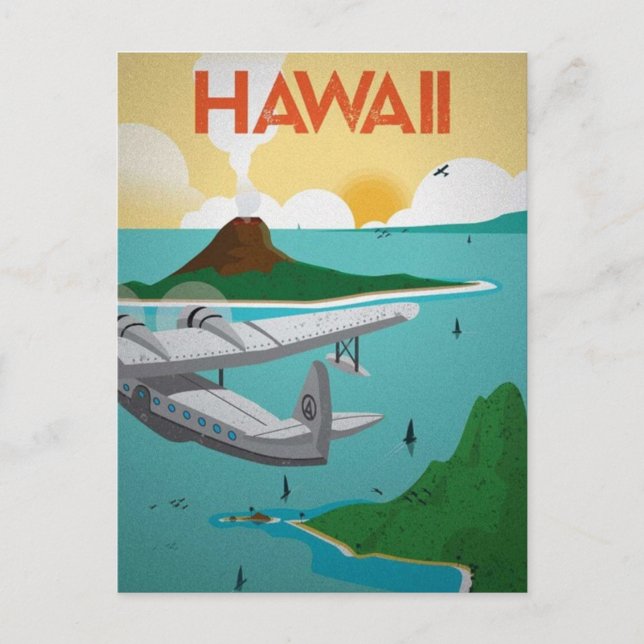 Carte Postale Voyage vintage Hawaii (Devant)