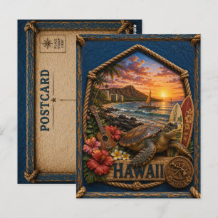 Carte Postale Voyage Vintage Hawaii