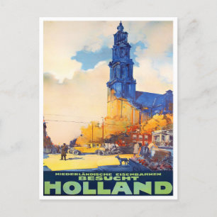 Carte postale voyage vintage Holland