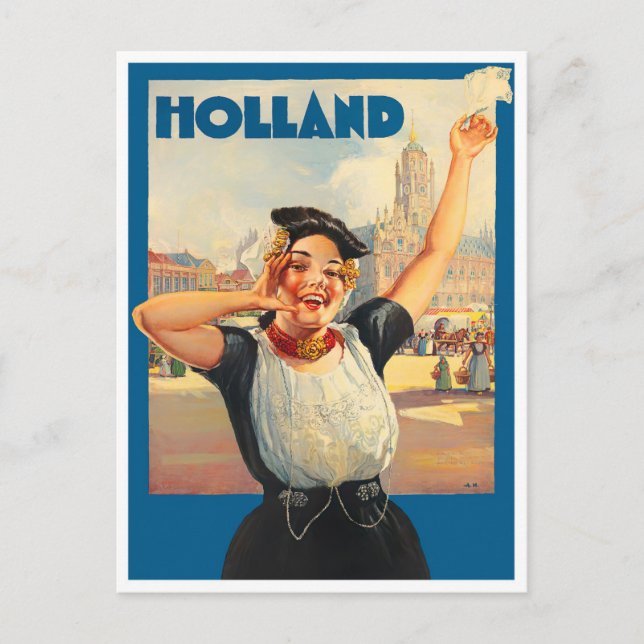 Carte postale voyage vintage Holland (Devant)