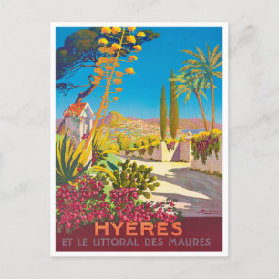 Carte Postale Voyage vintage Hyères France