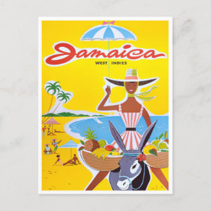 Carte postale voyage vintage Jamaïque
