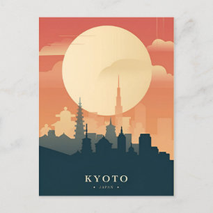 Carte Postale voyage vintage Kyoto Japan Temple Photographie