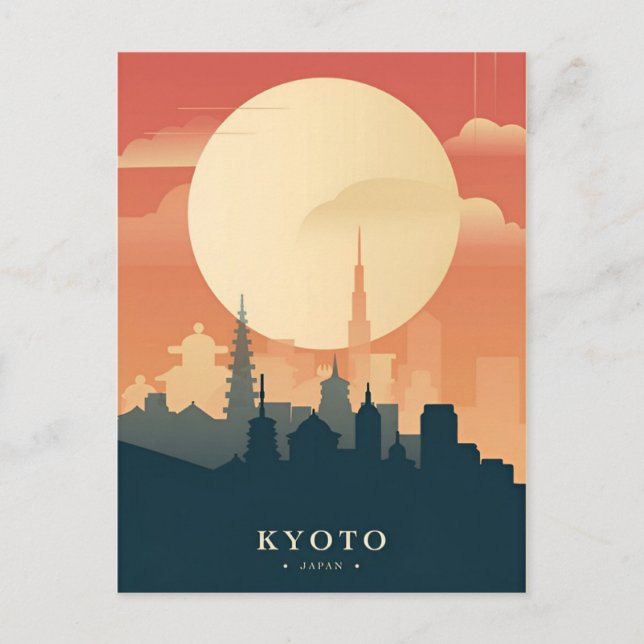 Carte Postale voyage vintage Kyoto Japan Temple Photographie (Devant)