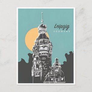 Carte Postale Voyage vintage Leipzig Allemagne Ancien du passé P