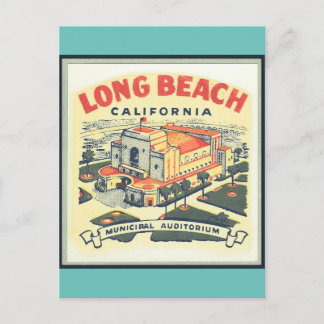 Carte postale voyage vintage Long Beach California