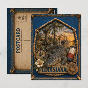 Carte Postale Voyage Vintage Louisiane