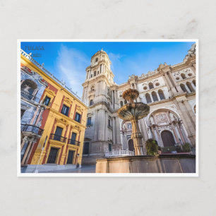 Carte Postale voyage vintage Malaga Espagne Alcazaba ville Postc