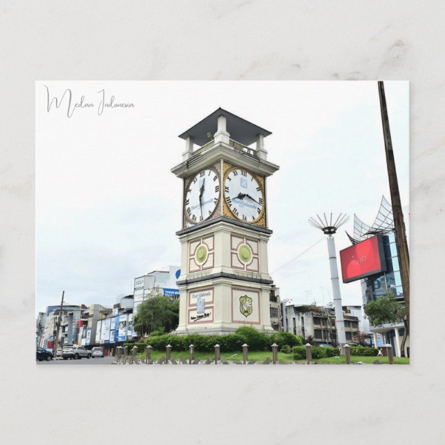 Carte Postale voyage vintage Medan Indonésie Sumatra vacances (Devant)