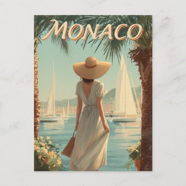 Carte Postale Voyage vintage Monaco les années 50 (Devant)