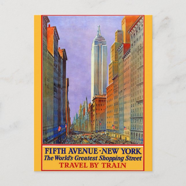 Carte postale voyage vintage New York (Devant)