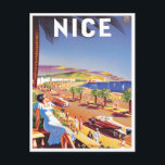 Carte Postale Voyage vintage Nice France<br><div class="desc">Nice France vintage Voyage Carte postale</div>