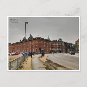 Carte Postale voyage vintage Odense Danemark maisons