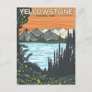 Carte Postale Voyage Vintage Parc national de Yellowstone Wyomin