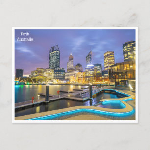 Carte Postale voyage vintage retro Perth Australia Greater Perth