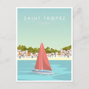 Carte Postale voyage vintage Saint tropez France tourisme