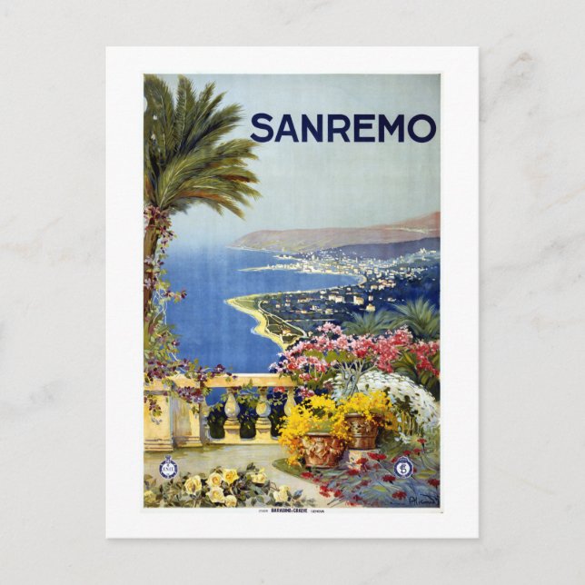 Carte Postale Voyage vintage San Remo Italie (Devant)