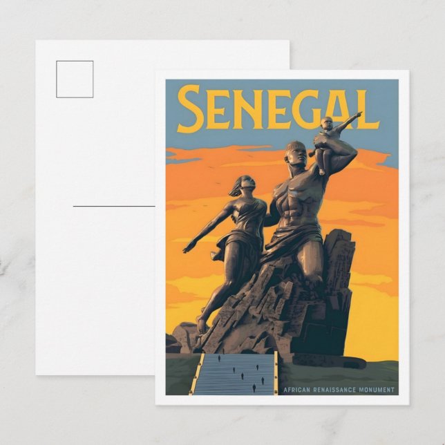 Carte Postale Voyage vintage Sénégal  (Devant / Derrière)