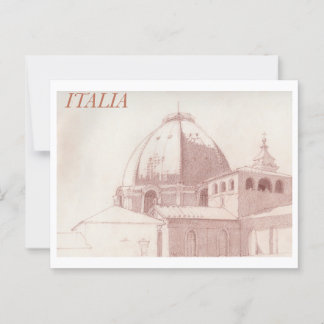 Carte Postale Voyage vintage sur les toits de Florence